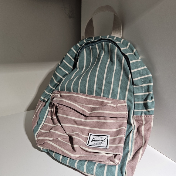 Herschel Supply Company Green and Pink Striped Backpack MINI - Picture 2 of 6